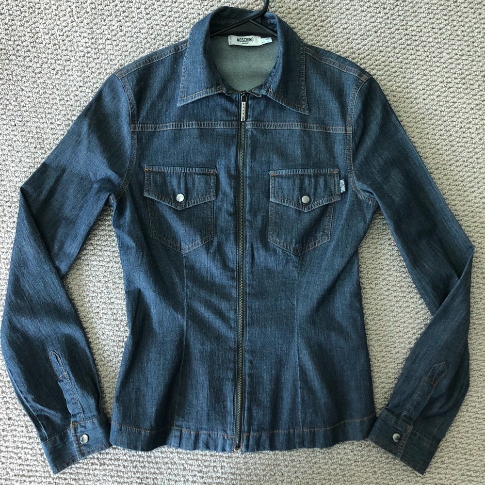 Moschino Denim Zip Shirt